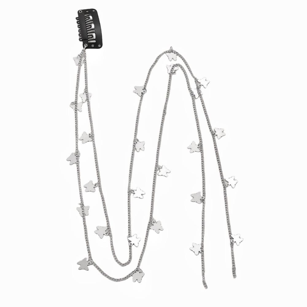 Stars Butterfly Women Hair Clips Decoration Chain Long Tassels Hairpin Braided Hair Chain  Girl