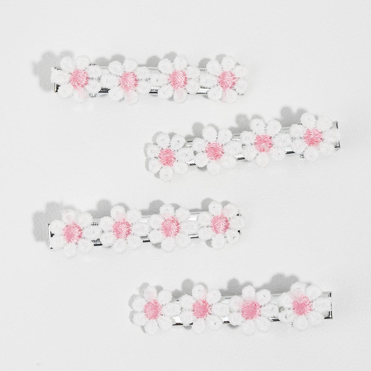 

4 шт./набор Клипсы для волос Ромашка для девочек Мини-заколки для волос с цветами Детские модные заколки Детские заколки Декоративные аксессуары для волос