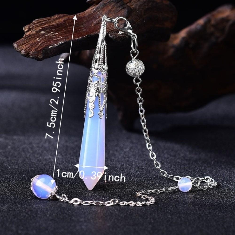 Energy Natural Crystal Pendulums Hexagon Cone Witch Spiritual Pendulos Jewelry Gift