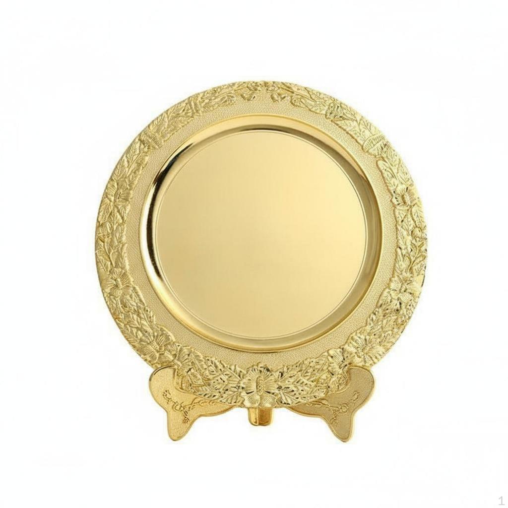 Metal Award Plate HighQuality Engraving Round Trophy Disc Finely Electroplated Engravable