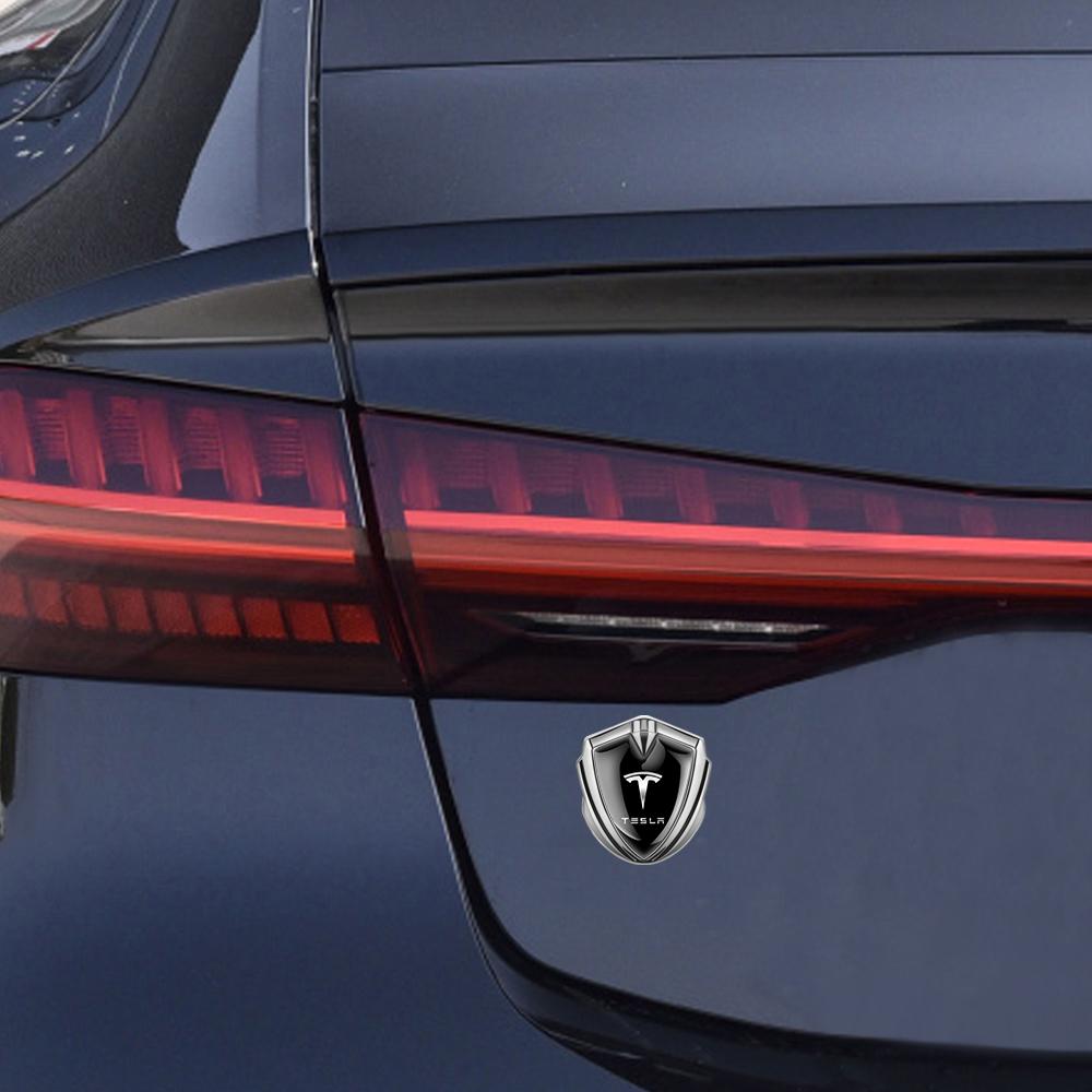 1 Stück 3D Metall Auto Kotflügel Karosserie Emblem Schild Aufkleber Auto Zubehör für Tesla Model 3 Model S Model X Model Y 2020 2021 2022