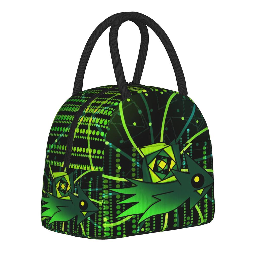 Geometry Cube Game Accessories Insulated Lunch Bag For Outdoor  Food Storage Bag Portable Cooler Thermal Lunch Box