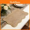 Tappetino Rettangolare per Tavola Ricamato in Canapa con Copertura Impermeabile per Arredo Vintage da Pranzo