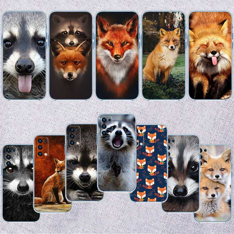 UP4 Animal Raccoon Fox Phone Case for LG K22 K30 K40 K40S K41 K42 K50 K50S K51 K51S K52 K61 K62 K71 K92 Q60 Q61 V40 V50 V60
