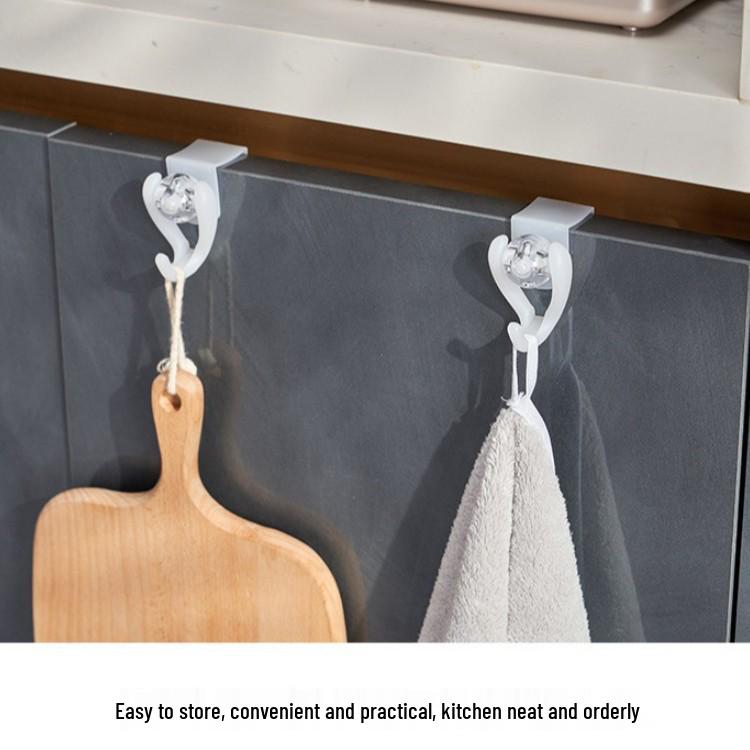 Wall-Mounted Kitchen Trash Bag Holder Hook for Cabinet Doors
