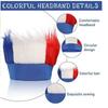 All -American Red And Blue Patriotic Hairy Headband Independence Day Wig Headband Independence Day Celebrations Standard Size