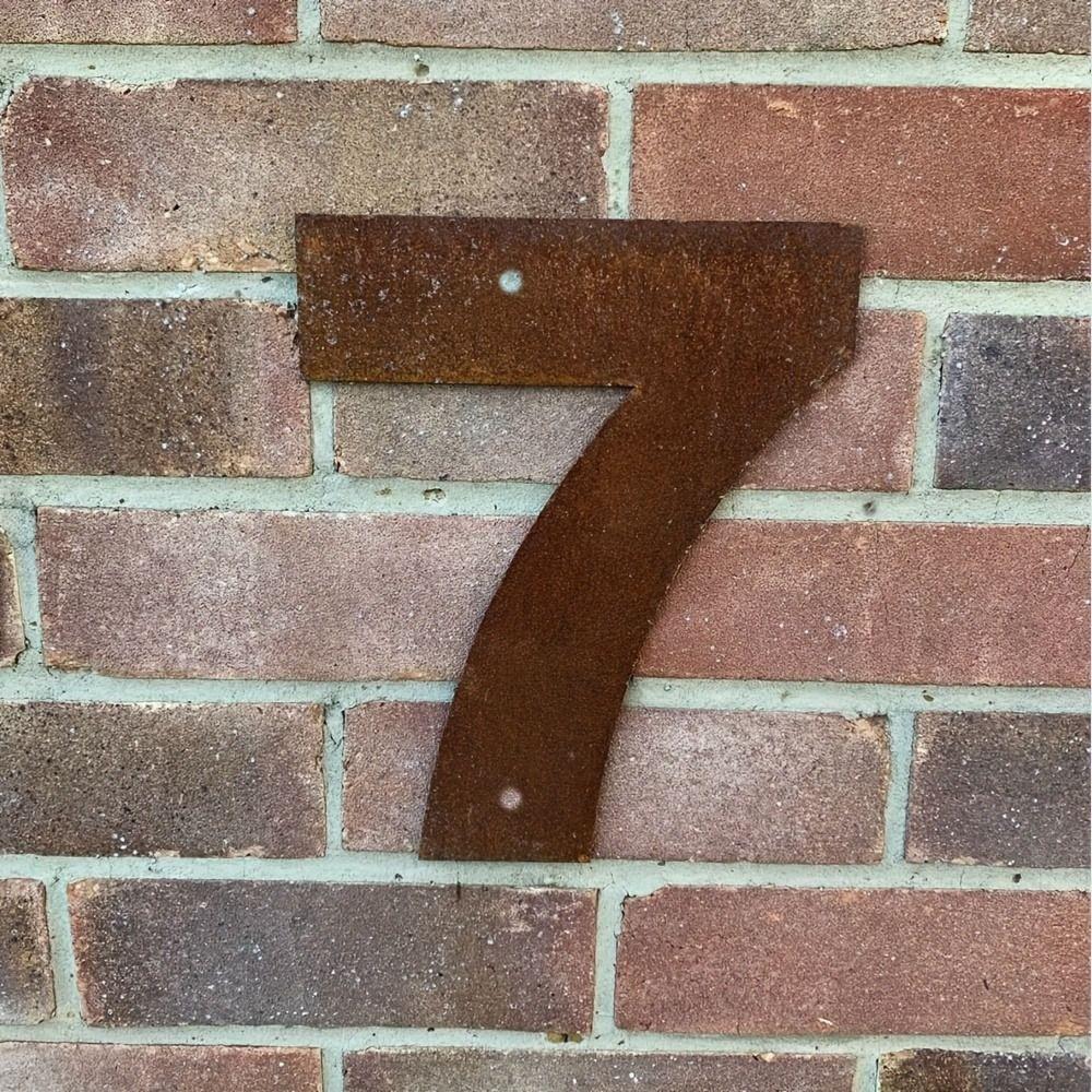 Rusty Metal Address Numbers Letters Vintage Outdoor Decor