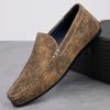 Mode Neue Slipper Herren Handgefertigt Echtes Leder Freizeitschuhe Business Herren Fahr-Flats Weiche Slipper Bequeme Herren Mokassins