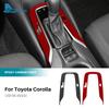 Real Soft Carbon Fiber Car Center Console Gear Shift Panel Sticker For Toyota Corolla     RHD LHD Accessories
