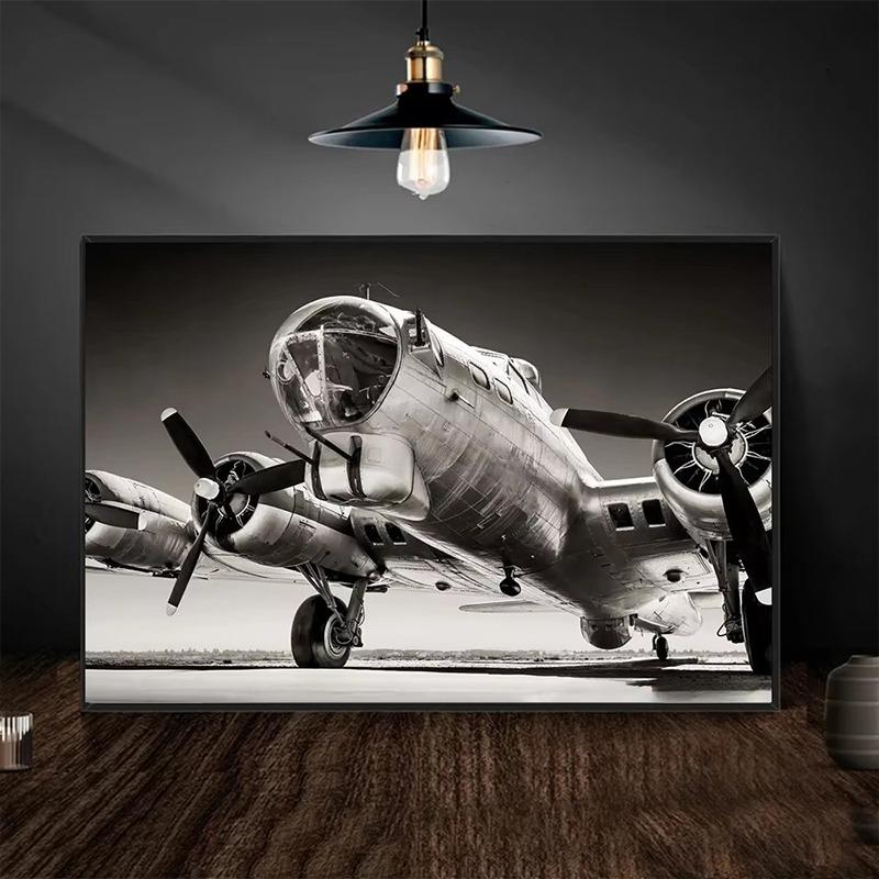 Vintage Aircraft Propeller Poster Prints Aviation Combat Aircraft Canvas Painting Wall Art Gift For Living Room Home Decor