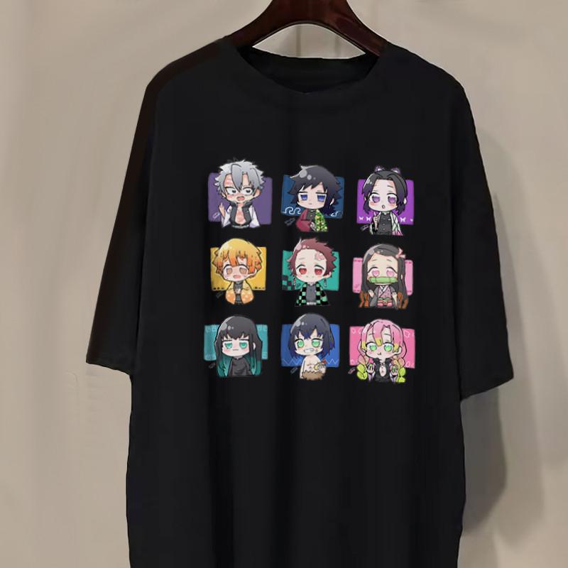 New Demon Slayer Anime Tshirt with Printed Lips and Shortsleeved Anime Merchandise By Isuke Isuke