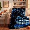 vivid horse Custom Flannel Blankets Soft Warm Cozy Throws for Home Decor Holiday Gifts