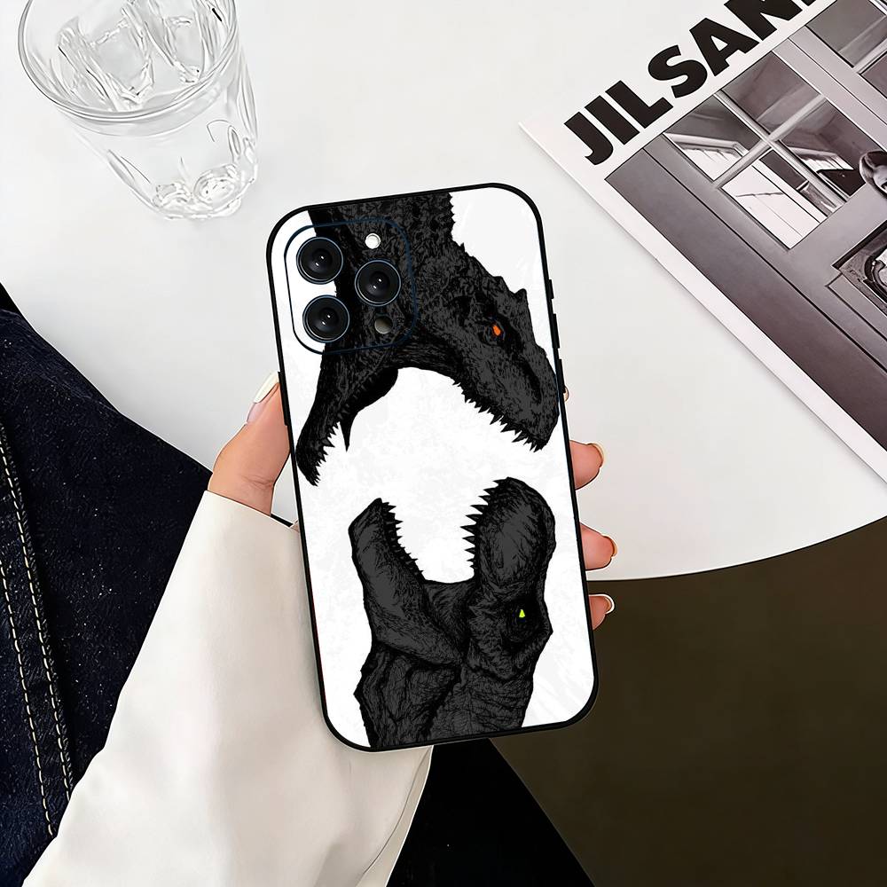 

J-Jurassic D-Dinosaur World Phone Case For iPhone 17,16,15,14,13,12,11 Plus,Pro Max,XS,Soft Silicone Black Cover iPhone13PRO