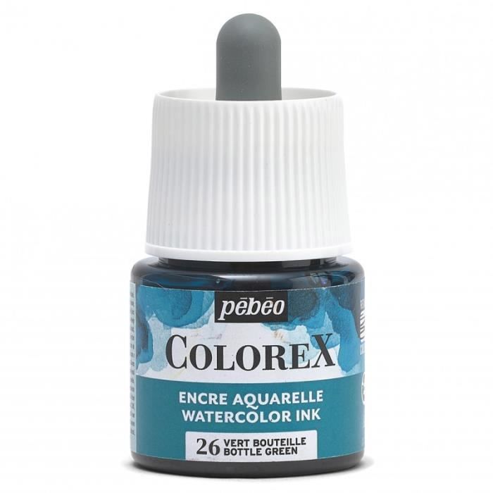 Encre Aquarelle - PEBEO - Colorex - 45 ml - Vert Bouteille - Mixte