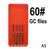 4 Stück Dental Gc Feilen 25Mm 45-60# Edelstahl Wurzelkanal Revision Endodontie Instrumente Dentalfeilen Labor