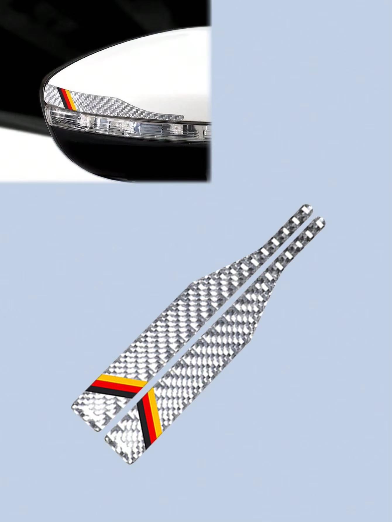 2Pcs Carbon Fiber Side Mirror Protector Decal, Genuine Carbon Fiber Woven Texture, Scratch/Impact-Resistant, Universal for Rearv