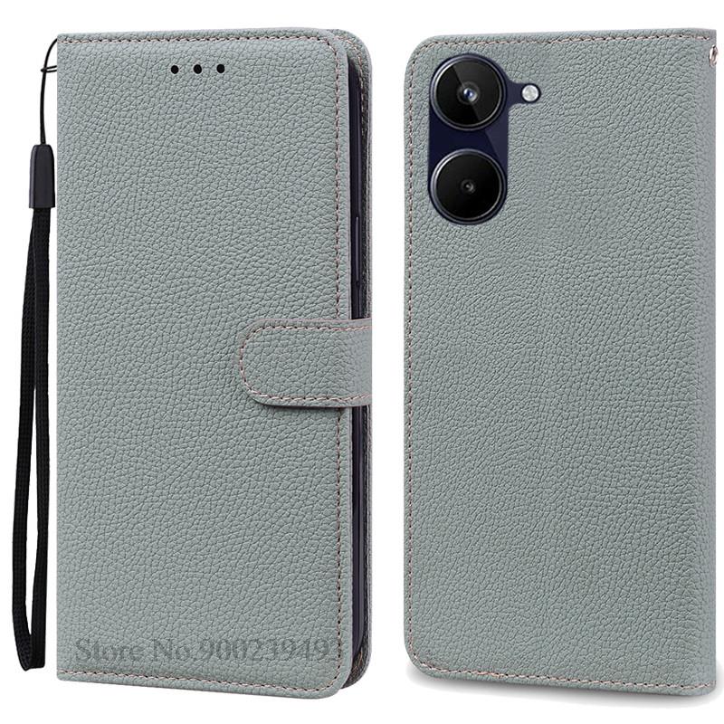 

Для Realme 10 4G Чехол Мягкий Силиконовый Чехол-Кошелек Флип Чехол Для OPPO Realme 10 Чехол Realme 10 Pro Plus Чехол для Телефона Coque Fundas Shell Realme 10 Pro 5G серый