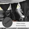 4 Stück Auto Sichtschutz Vorhang Set Fensterblende Sichtschutz Reise Nickerchen Nacht Auto Innenzubehör Camping Abnehmbar Einfacher Vorhang