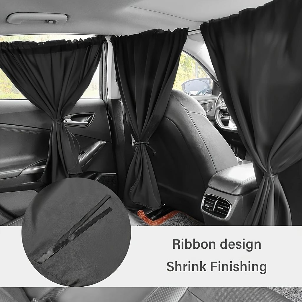 4 Stück Auto Sichtschutz Vorhang Set Fensterblende Sichtschutz Reise Nickerchen Nacht Auto Innenzubehör Camping Abnehmbar Einfacher Vorhang