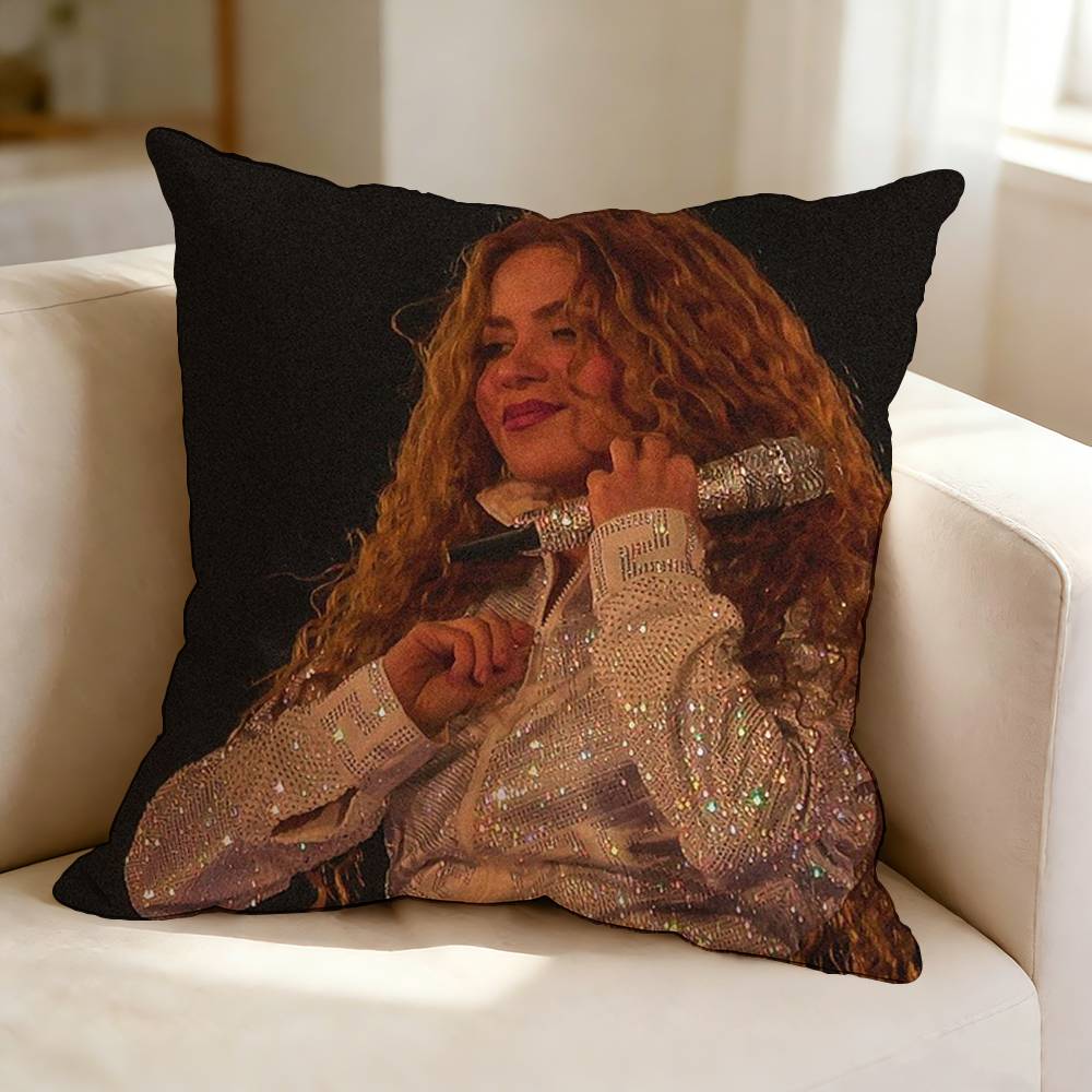 Singersongwriter SShakira Pillow Case Square DoubleSided Sofa Cushion Cover Bedroom Bedside Pillow