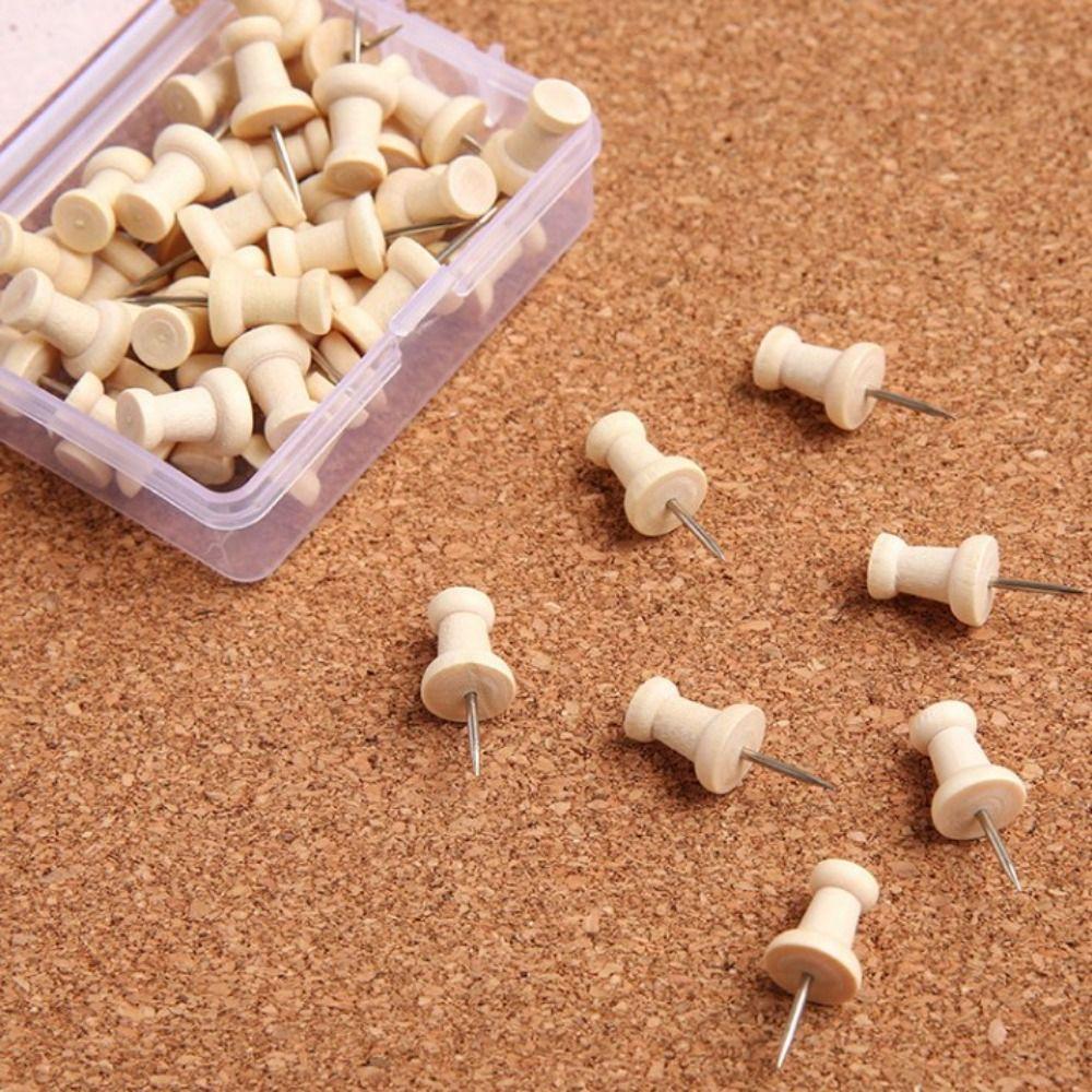 50PCS Wall Cards Photos Board Tacks Push Pins Plastic Thumb Tacks Pins  School Office