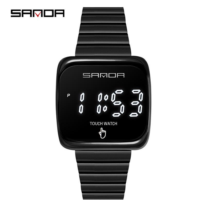 Sanda Unisex Touchscreen Multi-function Square Sports Watch - Trendy, Fashionable, Luminous