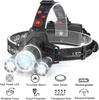 Super Bright 3 Led Headlamp Use 18650 Battery Rechargeable Head Flashlight 4-Mode Outdoor Camping Fishing Hunting Headlight