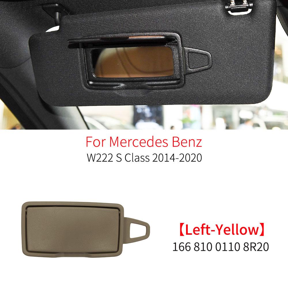 Car Interior Front Sun Shade Visor Makeup Cosmetic Mirror Cover For Mercedes Benz S Class W222 2014- S300 S320 S350 S400