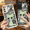 Phone Case: 2D Flat Samsung Galaxy A34 A35 M05 M06 S20 S22 S21 FE Plus 5G Protective Case, Cartoon Kitten, Christmas and Halloween Gift