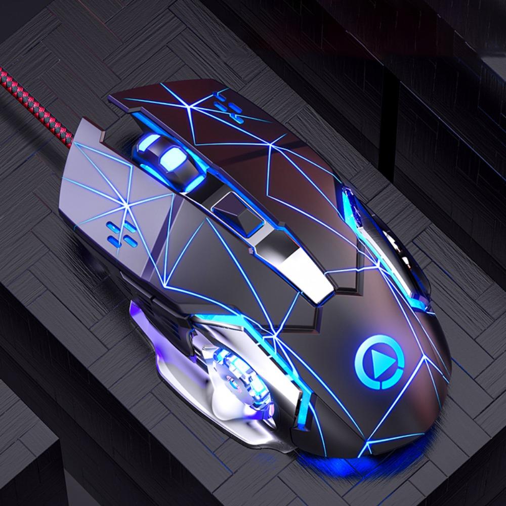 

Colorful Light Wired Mouse 7-Color Mechanical Mouse Portable USB Mouse Office Home чёрный
