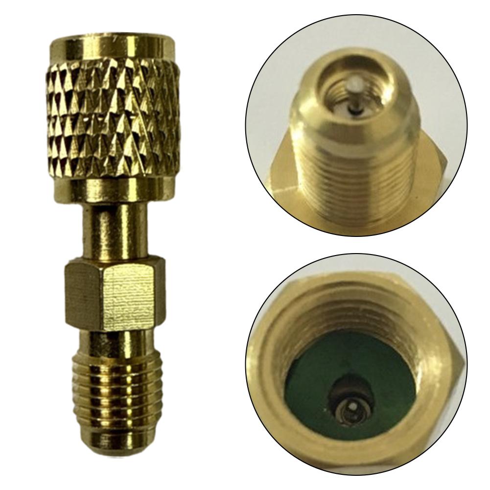 Adapter M 5/16 X F 1/4 SAE Air Conditioner Quick Couplers Air Refrigerant R410a R32 Filling Conditioning T0W5