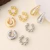 4Pcs/set Geometric No Piercing Earring Glossy Cartilage Ear Cuff Trendy Jewelry Accessories  Women