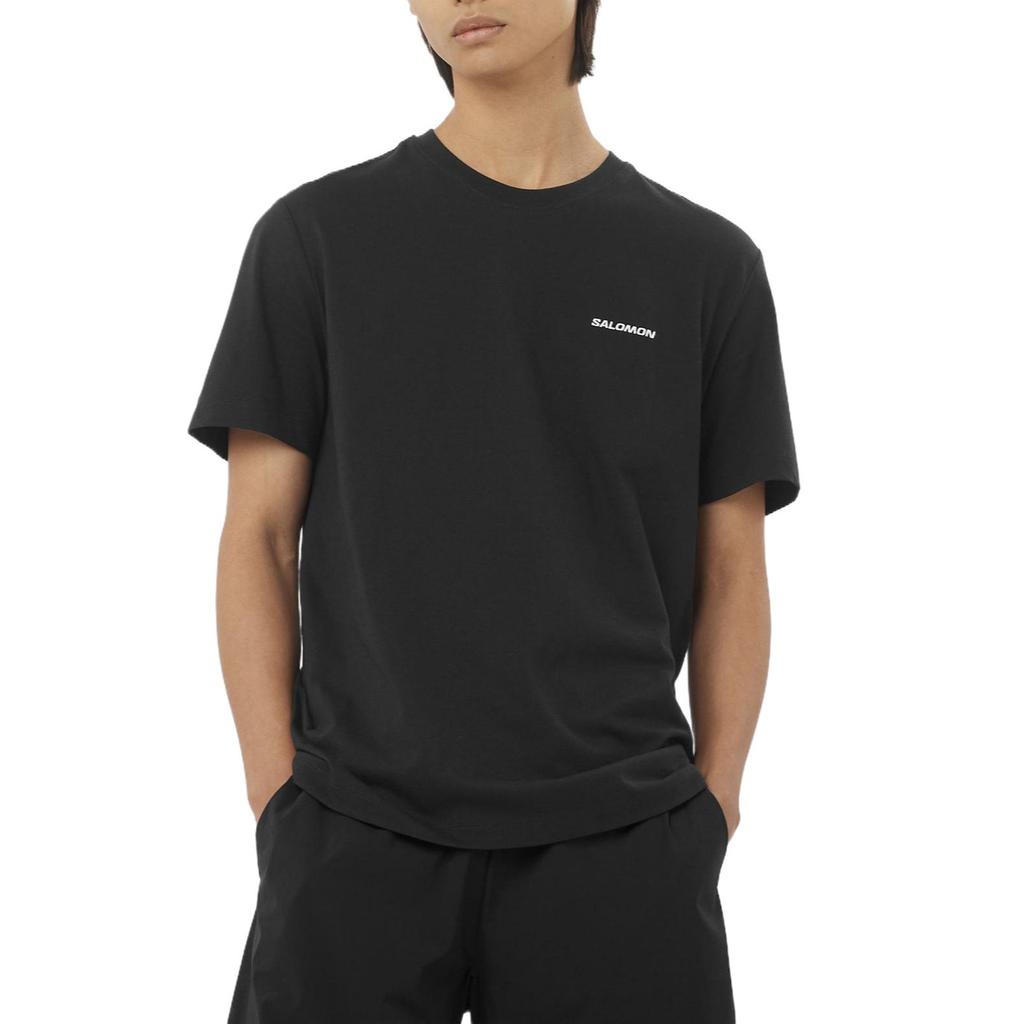 SALOMON Comfortable Casual Round Neck Short Sleeve T-Shirt Men Tops Deep-Black LC2526200