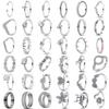 New 925 Silver, Heart-Shaped, Floral, Bow Ring Suitable For European Women's Holiday Gifts, Exquisite Jewelry