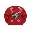 Fila Fusion Dragon Year CNY Series Dragon Pattern Crew Neck Pullover Sweater Unisex Sweater Pomegranate-Red T11U412402F-RD