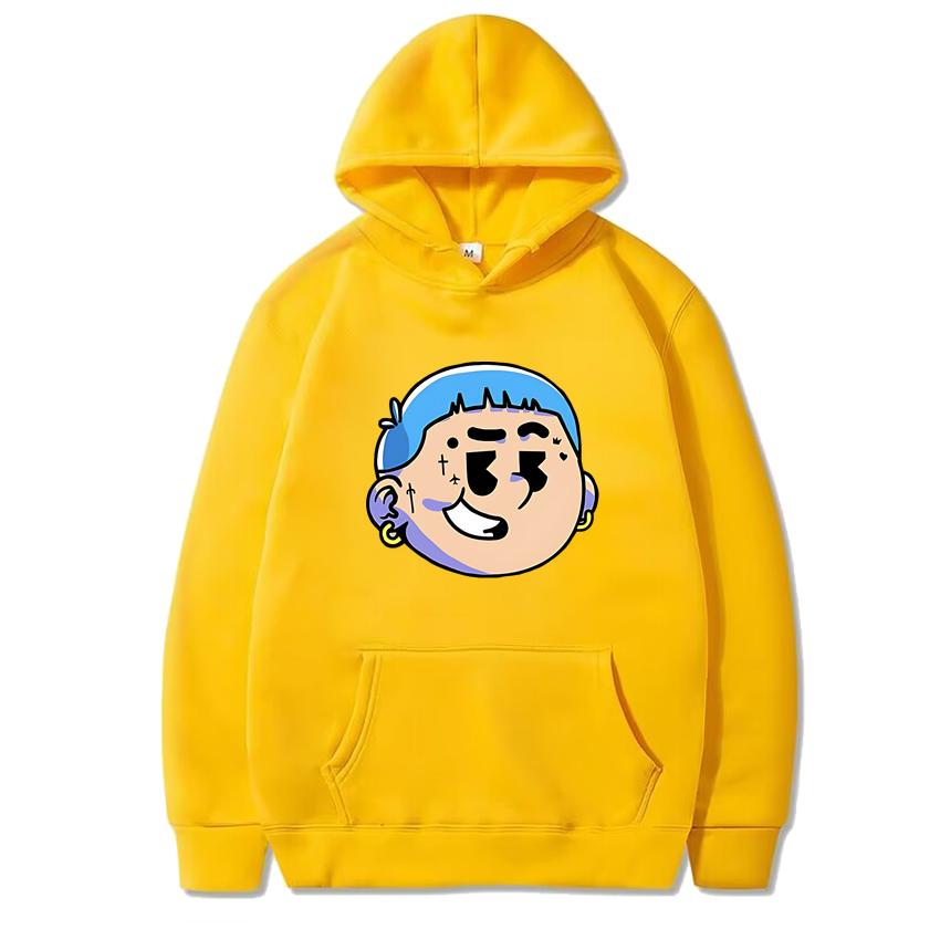 Trend Cartoon Blessd X Feid Ferxxoo Graphic Hoodies Men Women Funny Casual pullovers Unisex Fleece Long sleeve streetwear Coat