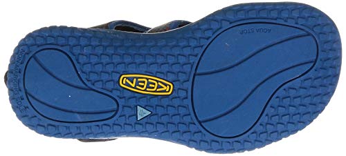 KEEN Kids' Stingray Sandals (Sizes 11.5-23.5cm), Lightweight, Camping Sandals for Boys and Girls, Black/Orange, Size 11.5cm