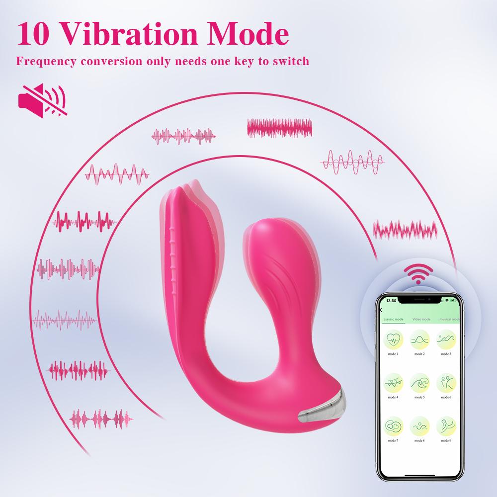 Giocattolo Sessuale per Coppie Controllo APP Vibratore Anale per Donne Stimolatore Clitorideo Doppia Estremità Vibratore Vaginale Anale Masturbatore Femminile