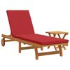 Sun Lounger 1 Person 2 Pcs Brown Solid Acacia Wood