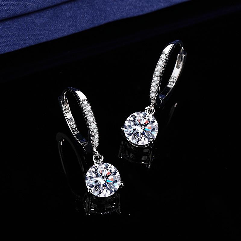 Elegant Zirconia Stud Earrings: Trendy, Geometric Design with Luxurious Shine