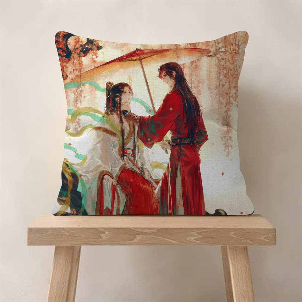 Anime Heavenly Officials Blessing Pillowcase toon Gift Cushion Cover Bedroom Home Sofa Chair Seat Decor pillow case