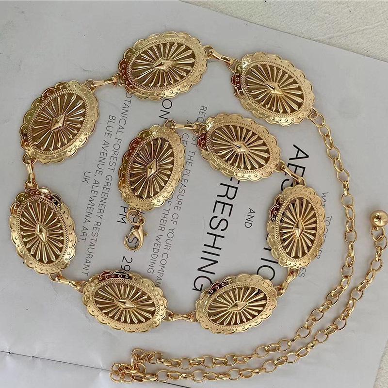 High-End Western-Style Metal Waist & Body Chain for Women