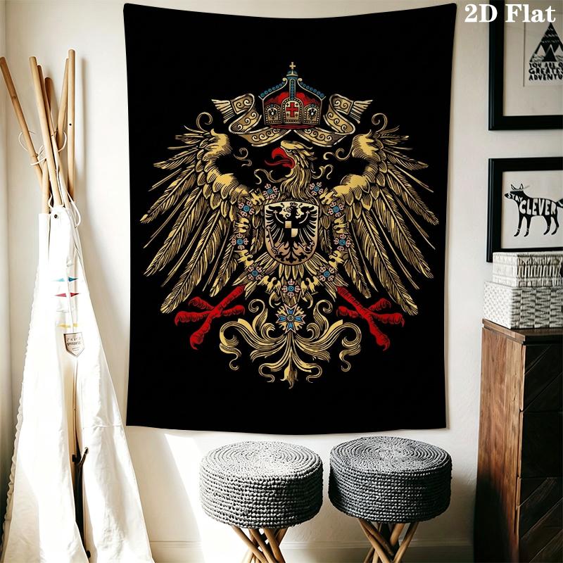 Deutsches Kaiserreich Wandteppich Ästhetischer Wandbehang Bedruckter Stoffdecke Dekorative Wandteppiche für Schlafzimmer Wohnzimmer Heimdekoration