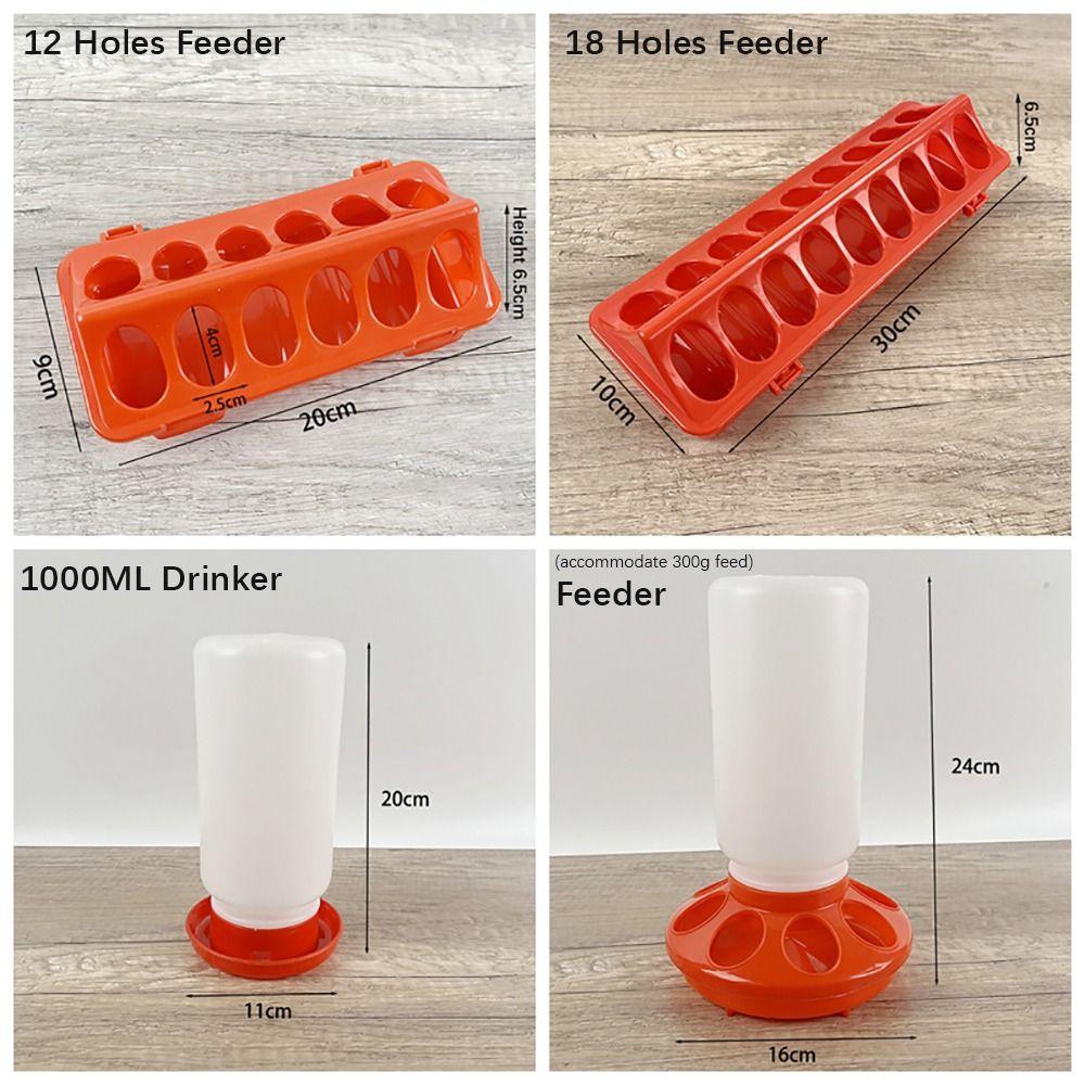 Plastik Geflügelfutterspender Verdicken Automatischer Vogeltränke Sichtbarer Futtereimer Behälter Vögel