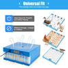 Bymaocar Blue 64 Egg Automatic Incubator Digital Poultry Hatcher W/ Temperature & Humidity Control,Auto Egg Turning Function