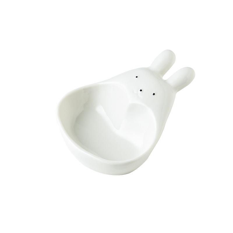 Mini Dipping Saucer with Handle Household Ceramic Sauce Dish Japanese Salad Seasoning Serving Tool Kitchen Supplies Tableware