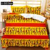 Capa de edredom africana de microfibra, conjunto de cama afro étnico duplo, capa de edredom afro-americana, laranja, capa de edredom antiga do deserto