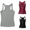 Sweet Girl's Vest Top Bottoming Shirt Glossy Sensation Camisole Chic Jeongyeon Slim Crop Top  Lady