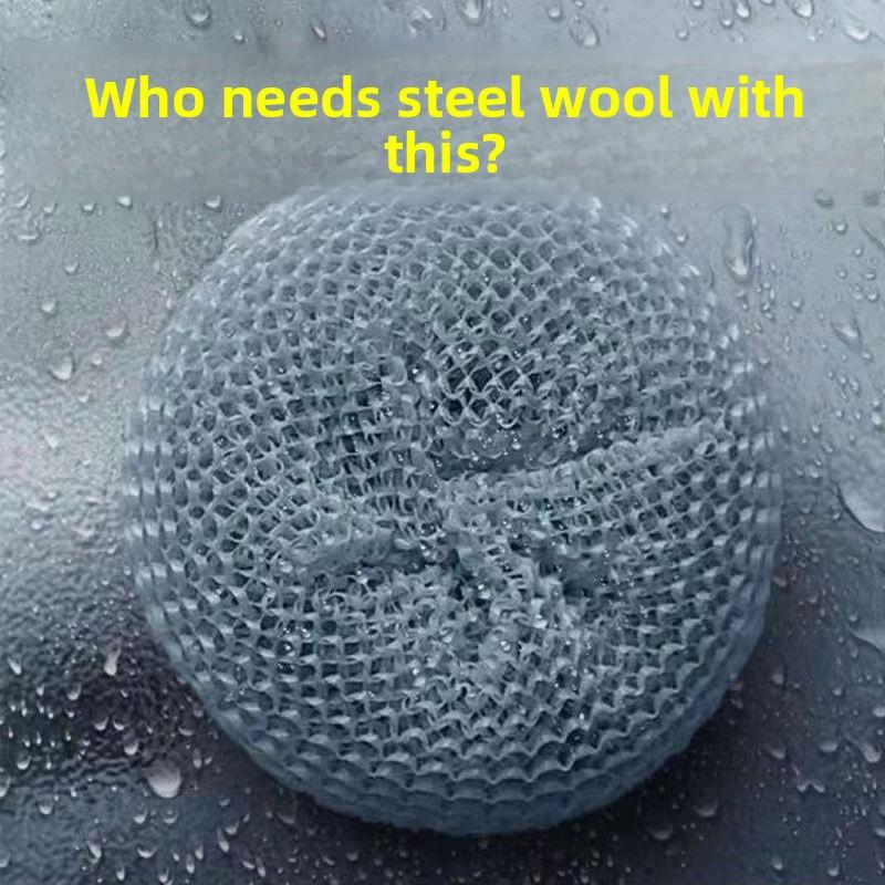 Cleaning Balls, Bamboo Fiber Cleaning Balls, Perfect Tools for Scrubbing POTS and Dishes, Steel Wool Balls