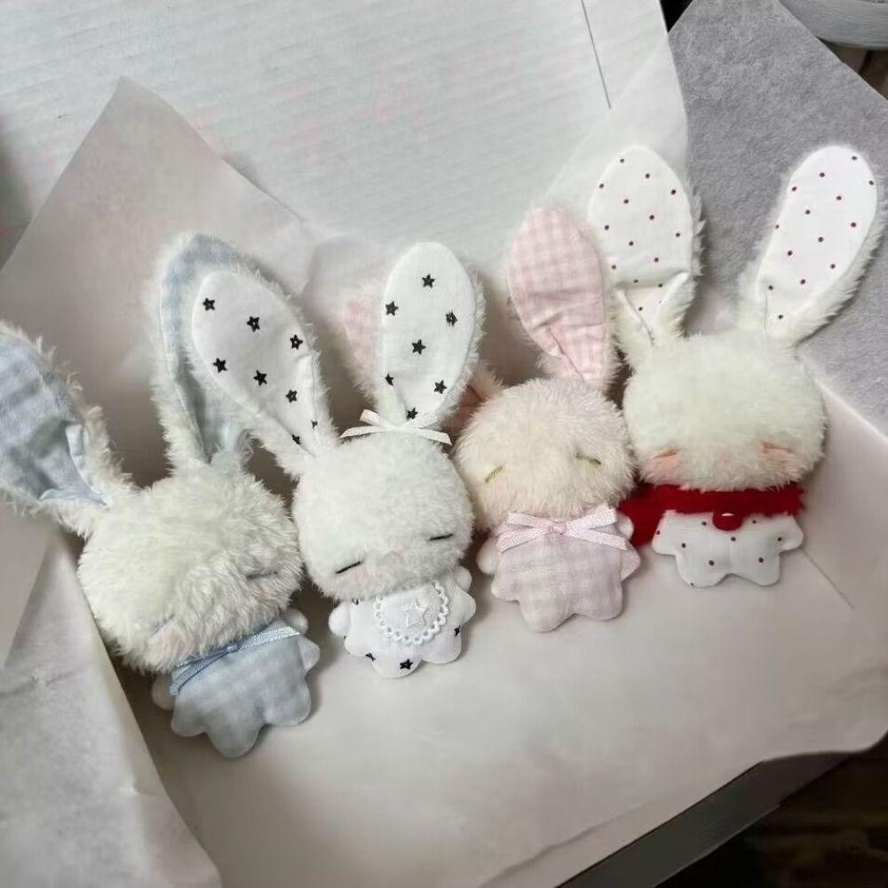Soft Stuffed Rabbit Doll Pendant Long Ear Stuffed Bag Charm Cartoon Backpack Pendant Backpack